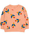 Tiny Cottons Birds Sweatshirt - Papaya - Pima Cotton Sweatshirts