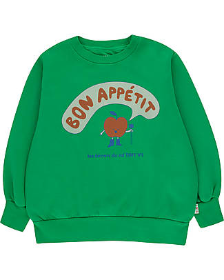 Tiny Cottons Bon Appétit Sweatshirt - Grass Green - 100% Organic Cotton Sweatshirts