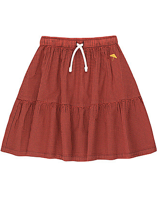 Tiny Cottons Check Skirt - Red/Iris - 100% Cotton Skirts