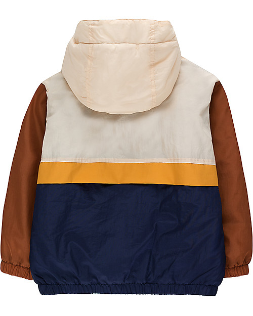 Tiny Cottons Color Block Pullover - Cappuccino/Navy - Light Padding Jackets