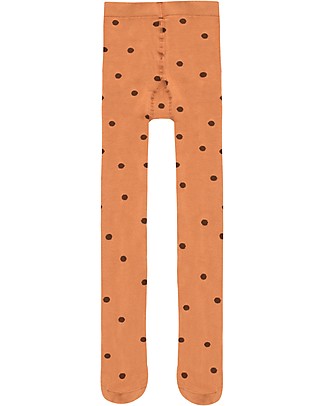 Tiny Cottons Dots Tights, Brown/Dark Brown Tights