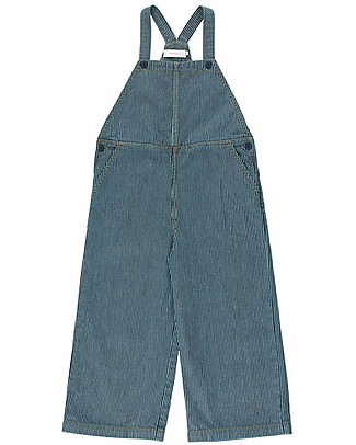 Tiny Cottons Dungaree with Stripes - Denim - 100% Cotton - Perfect with Any Outfit Dungarees