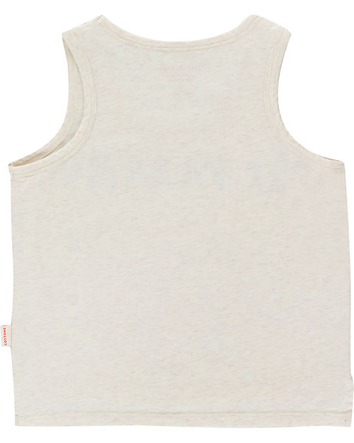 Tiny Cottons El Pajaro Tank Top - Light Cream Heather Pale Ochre - Cotton Tank Tops