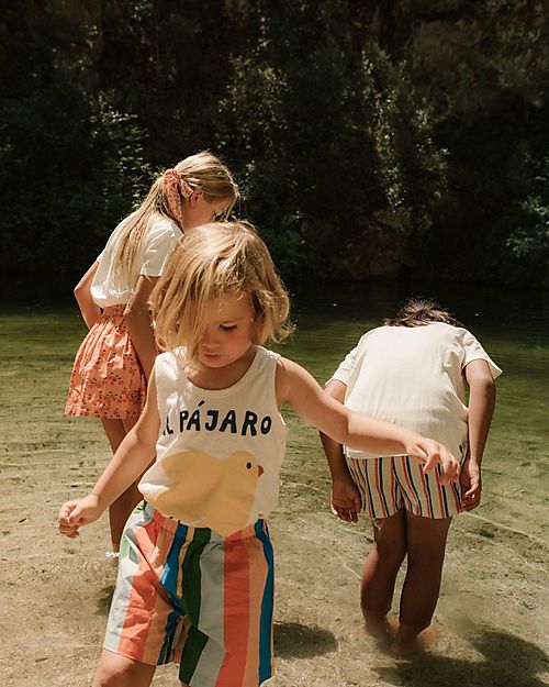 Tiny Cottons El Pajaro Tank Top - Light Cream Heather Pale Ochre - Cotton Tank Tops