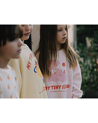 Tiny Cottons Favorite Place Sweatshirt - Pastel Pink - 100% Organic Cotton Sweatshirts