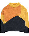 Tiny Cottons Fuji Color Block Sweater - Yellow/Navy Jumpers