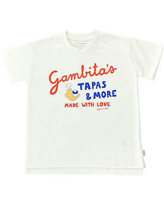 Tiny Cottons Gambita's Graphic Tee - Off white/Red - 100% Pima cotton T-Shirts And Vests