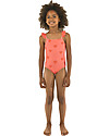 Tiny Cottons Girl's Swimsuit with Frills Hearts - Red Swimsuits