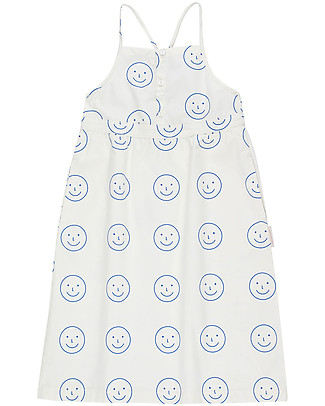 Tiny Cottons Happy Face, Cross Back Dress - 100% Cotton Dresses