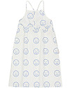 Tiny Cottons Happy Face, Cross Back Dress -  100% Cotton Dresses_