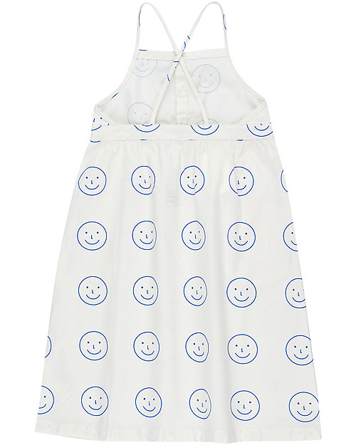 Tiny Cottons Happy Face, Cross Back Dress -  100% Cotton Dresses_