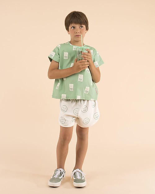 Tiny Cottons Happy Face Short - 100% Cotton Shorts