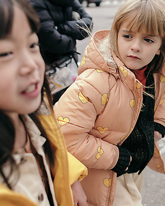 Tiny Cottons Hearts Padded Jacket - Camel/Yellow - Waterproof and Windproof! Coats