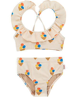 Tiny Cottons Ice-Cream Swim Set - Light Cream - with Cute Ruffles! Bikinis And Tankinis