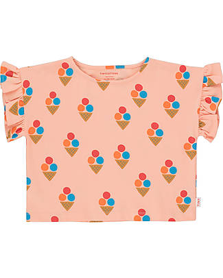 Tiny Cottons Ice Cream Tee Shirt - Papaya - Pima Cotton T-shirts