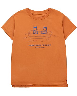 Tiny Cottons Island Connection Tee - Light Brown - 100% Organic Cotton T-shirts