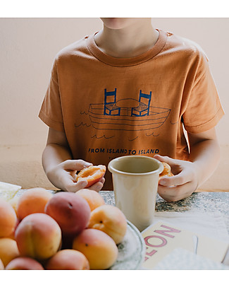 Tiny Cottons Island Connection Tee - Light Brown - 100% Organic Cotton T-shirts