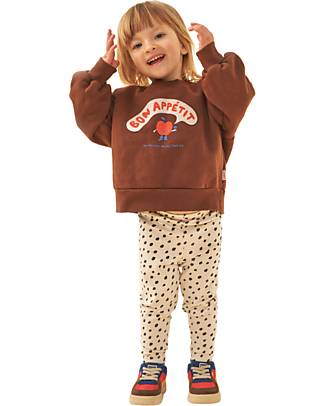 Tiny Cottons Long Baby Pants - Animal Print - Sandstone and Chestnut - 100% Cotton Trousers