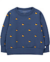 Tiny Cottons Long Sleeved Sweatshirt - Dogs - Soft Blue/Honey - Pima Cotton Sweatshirts