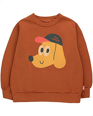 Tiny Cottons Long-Sleeved Sweatshirt - Tiny Explorer - Dark Copper - 100% Organic Cotton Fleece Sweatshirts