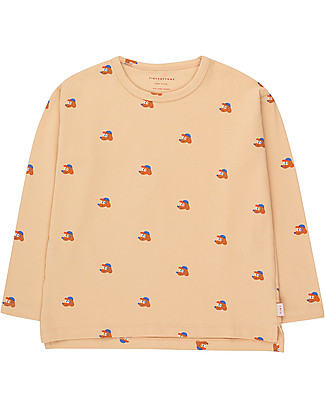Tiny Cottons Long-Sleeved T-Shirt - Dogs - Cappuccino/True Brown - Pima Cotton Long Sleeves Tops
