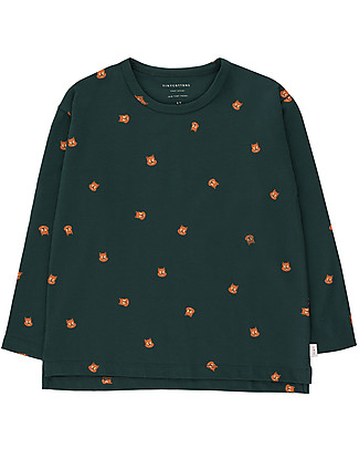 Tiny Cottons Long-Sleeved T-Shirt - Squirrel - Ink Blue/True Brown - Pima Cotton Long Sleeves Tops