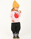 Tiny Cottons Long Sleeves Tee Apple, Pale Pink/Burgundy - Pima Cotton Long Sleeves Tops
