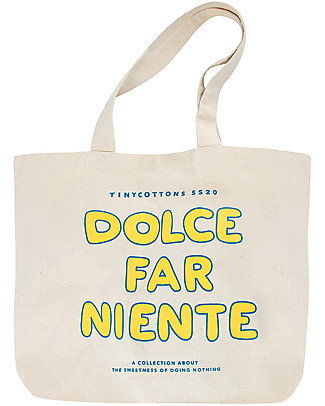 Tiny Cottons Merchandise Bag "Dolce Far Niente", Light Cream/Yellow Tote Bags