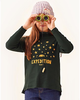 Tiny Cottons Mockneck Long-Sleeved T-Shirt -Expedition - dark green/honey - Pima Cotton Long Sleeves Tops