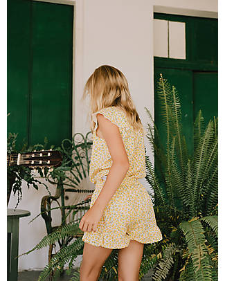 Tiny Cottons Oleander Frills Short - Light Cream - 100% Lyocell Shorts
