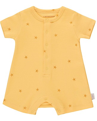 Tiny Cottons One piece Starfish - Yellow/Honey - Pima Cotton Short Rompers
