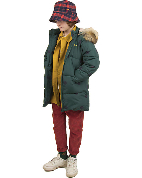 Tiny Cottons Padded Jacket - Dark Green/Black - Waterproof and Windproof! Coats