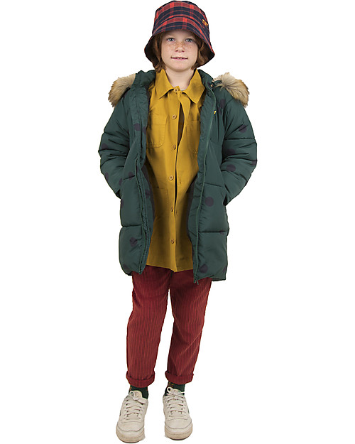 Tiny Cottons Padded Jacket - Dark Green/Black - Waterproof and Windproof! Coats