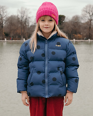 Tiny Cottons Padded Jacket - Light Navy/Navy - Waterproof and Windproof! Coats