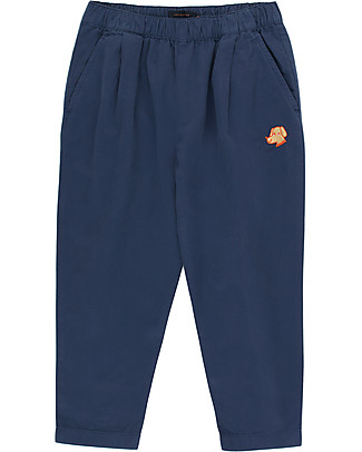 Tiny Cottons Pant Dog, Light Navy - 100% cotton Trousers
