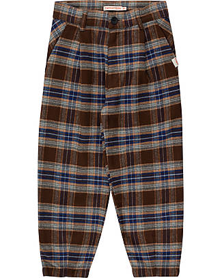 Tiny Cottons Pleated Pants - Apples - Light Brown/Deep Red - 100% Cotton Trousers
