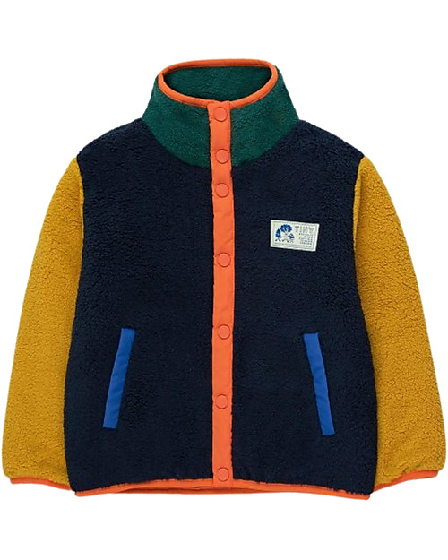 Tiny Cottons Polar Jacket - Deep Blue/Honey - a Colorful Hug for the Coldest Days Jackets