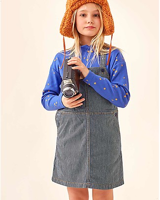 Tiny Cottons Short Dress with Stripes - Denim - 100% Cotton - Beautiful and Comfortable Dresses_