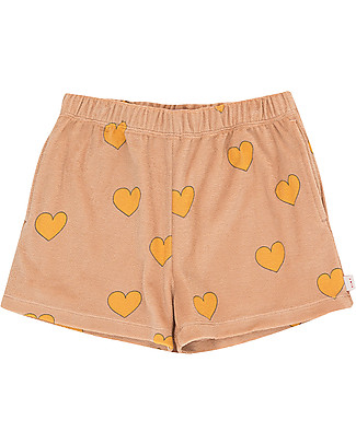 Tiny Cottons Short Hearts, Nude/Yellow - 100% Pima Cotton Shorts