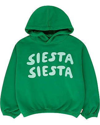Tiny Cottons Siesta Hoodie - Pine Green Light Cream - 100% Organic Cotton GOTS Sweatshirts