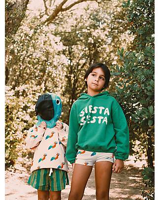 Tiny Cottons Siesta Hoodie - Pine Green Light Cream - 100% Organic Cotton GOTS Sweatshirts