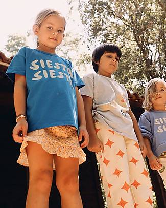 Tiny Cottons Siesta Tee Shirt - Lapis Blue Light Cream - Organic Cotton GOTS T-shirts