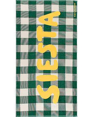 Tiny Cottons Siesta Towel - Light Cream Pine Green Towels And Flannels