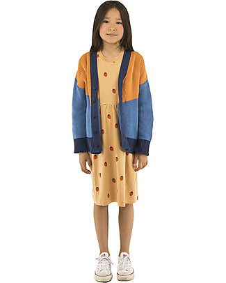 Tiny Cottons Sleeveless Dress with Frills Strawberry, Toffee - Pima Cotton Dresses
