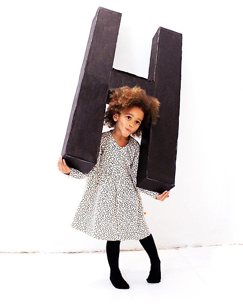 Tiny Cottons Small Dots Dress - Black on White - 100% Pima Cotton Dresses_