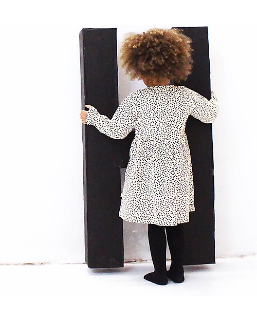 Tiny Cottons Small Dots Dress - Black on White - 100% Pima Cotton Dresses_