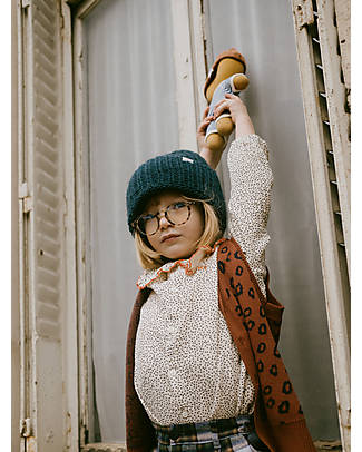 Tiny Cottons Small Dots Shirt - Light Cream/Navy - 100% Cotton Bluse