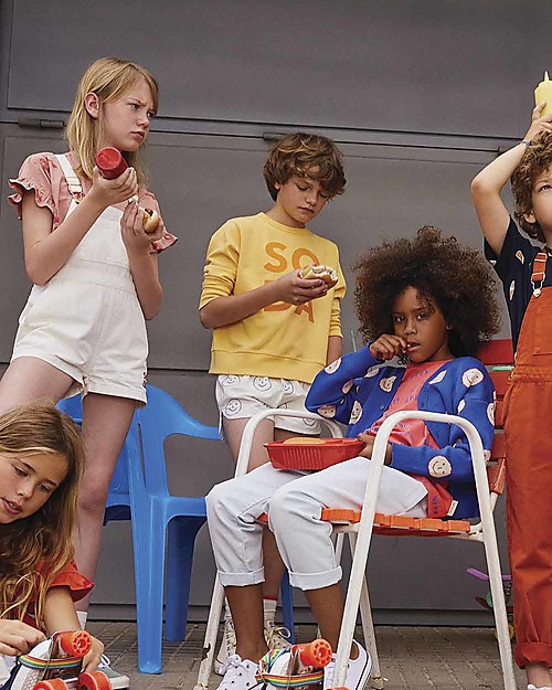 Tiny Cottons Soda Sweatshirt, Yellow - 100% Pima Cotton Sweatshirts