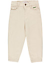 Tiny Cottons Solid Baggy Pant - Cream Jeans
