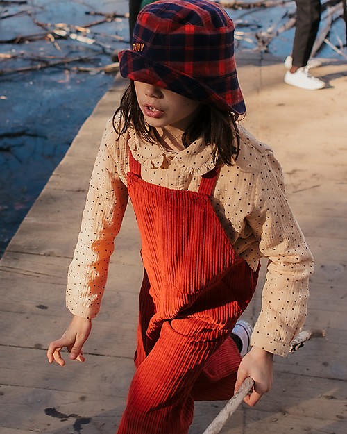 Tiny Cottons Solid Overall - Red - 100% Cotton Babygrows